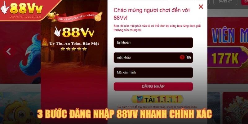 3 bước đăng nhập 88VV nhanh chính xác